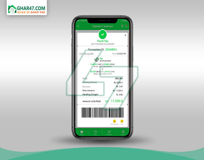 Payment Information while booking a PIA Ticket
