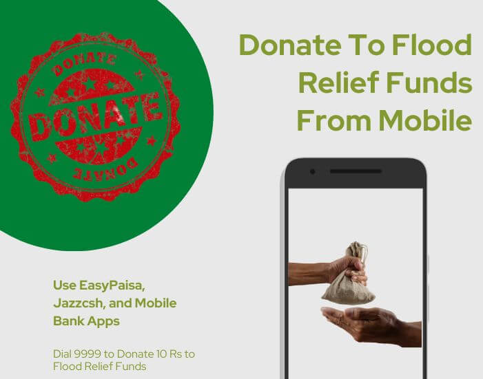 Donate to flood Relief From Mobile Phone Applications