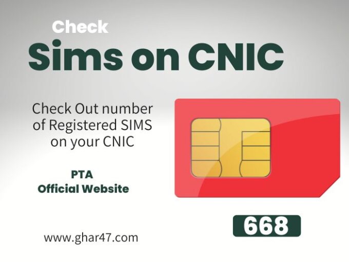 check Sims on CNIC with a SIM icon